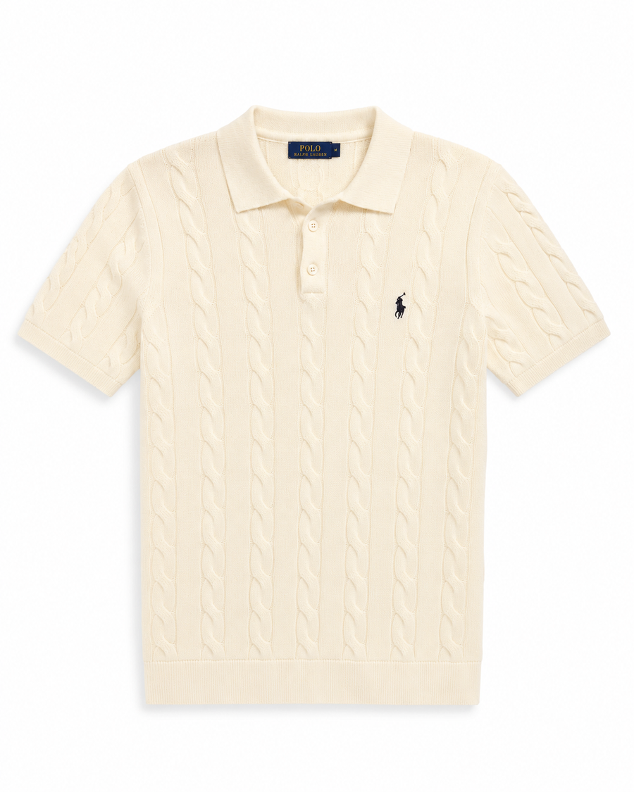 Polo Cable Knit - Beige