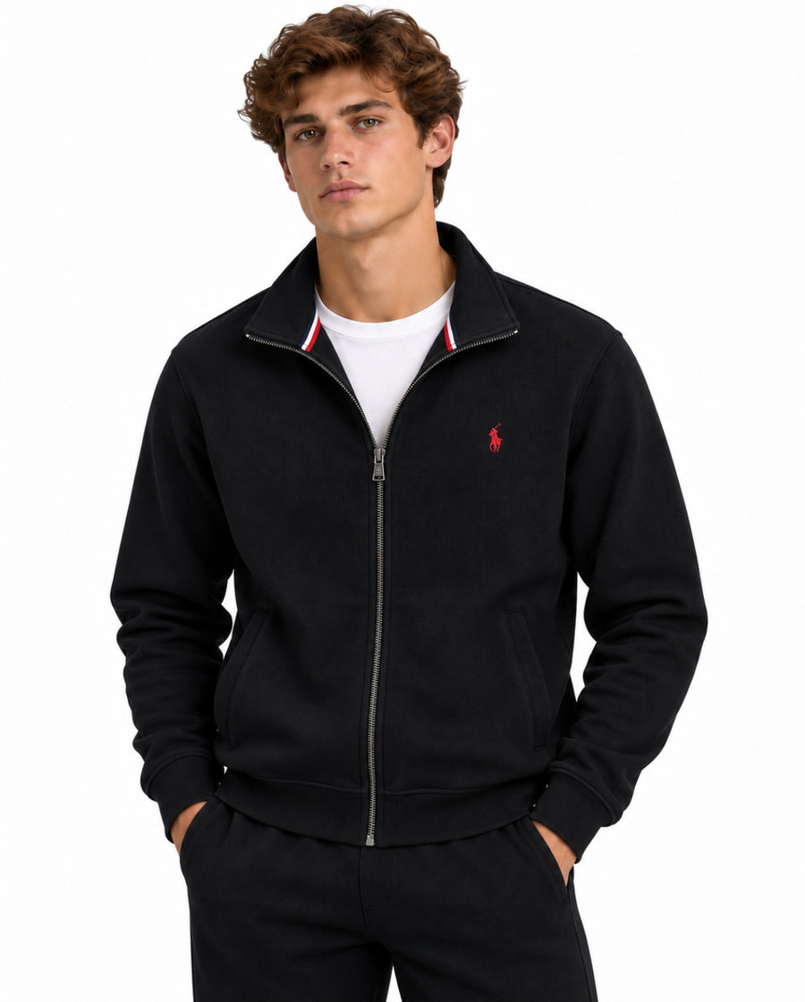 RL Full Zip Piqe Jacket - Black