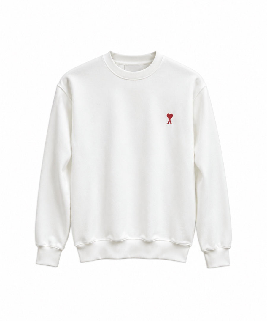 Ami Paris Cotton Sweater - White