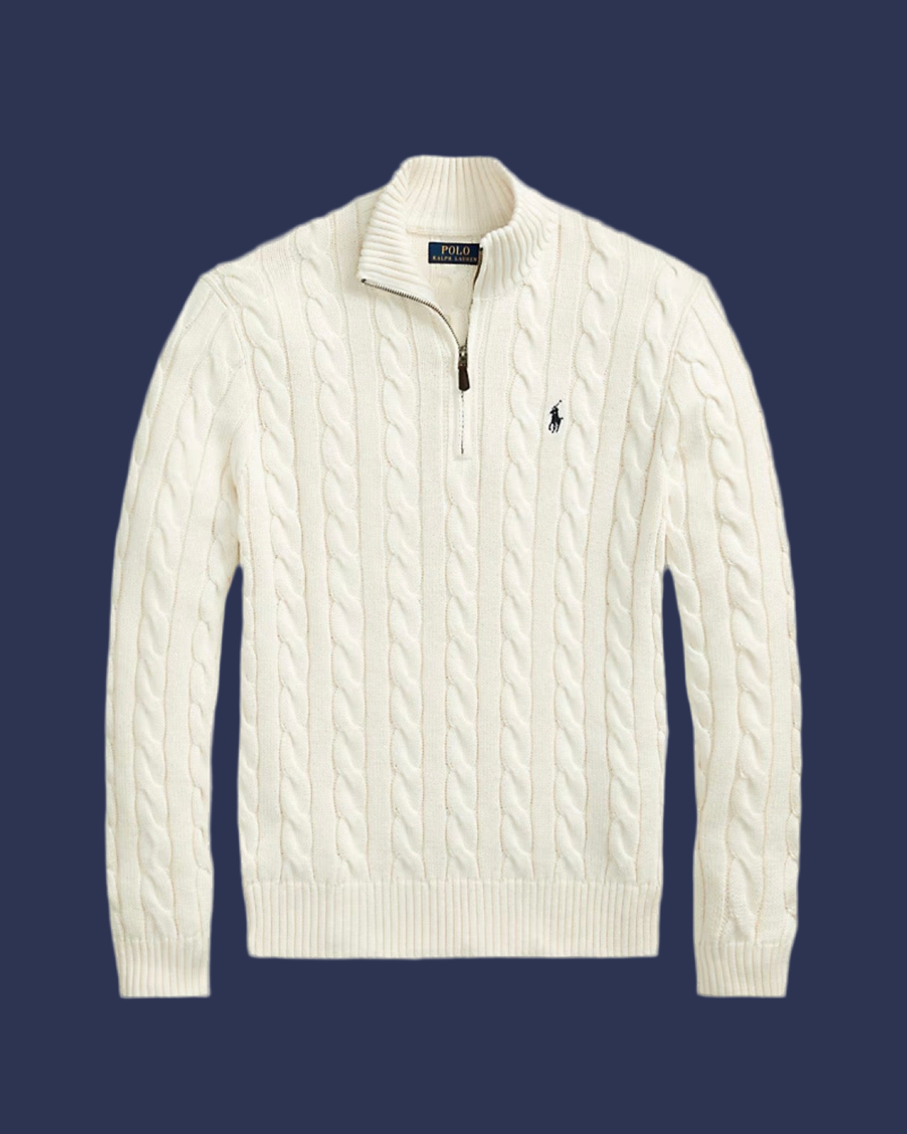 Cable Knit QuarterZip Sweater