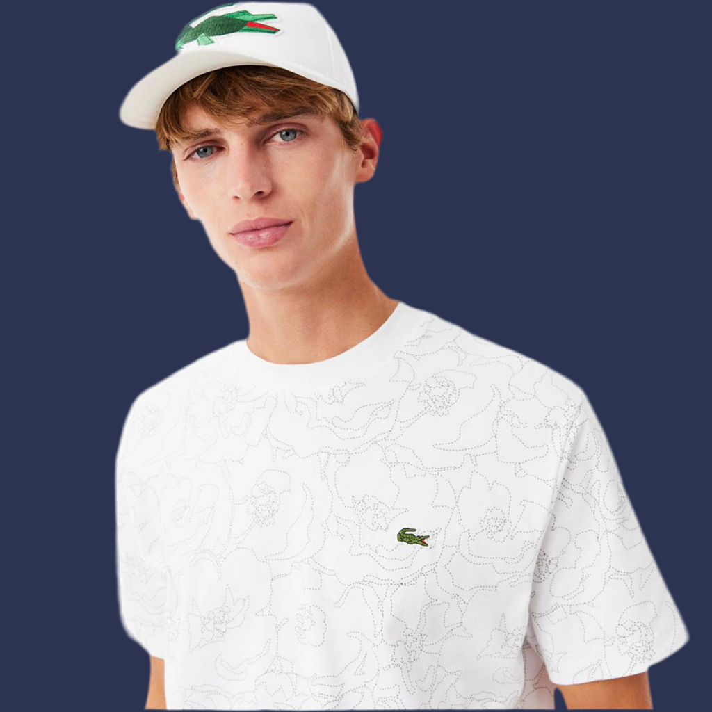 Lacoste flower print T-shirt