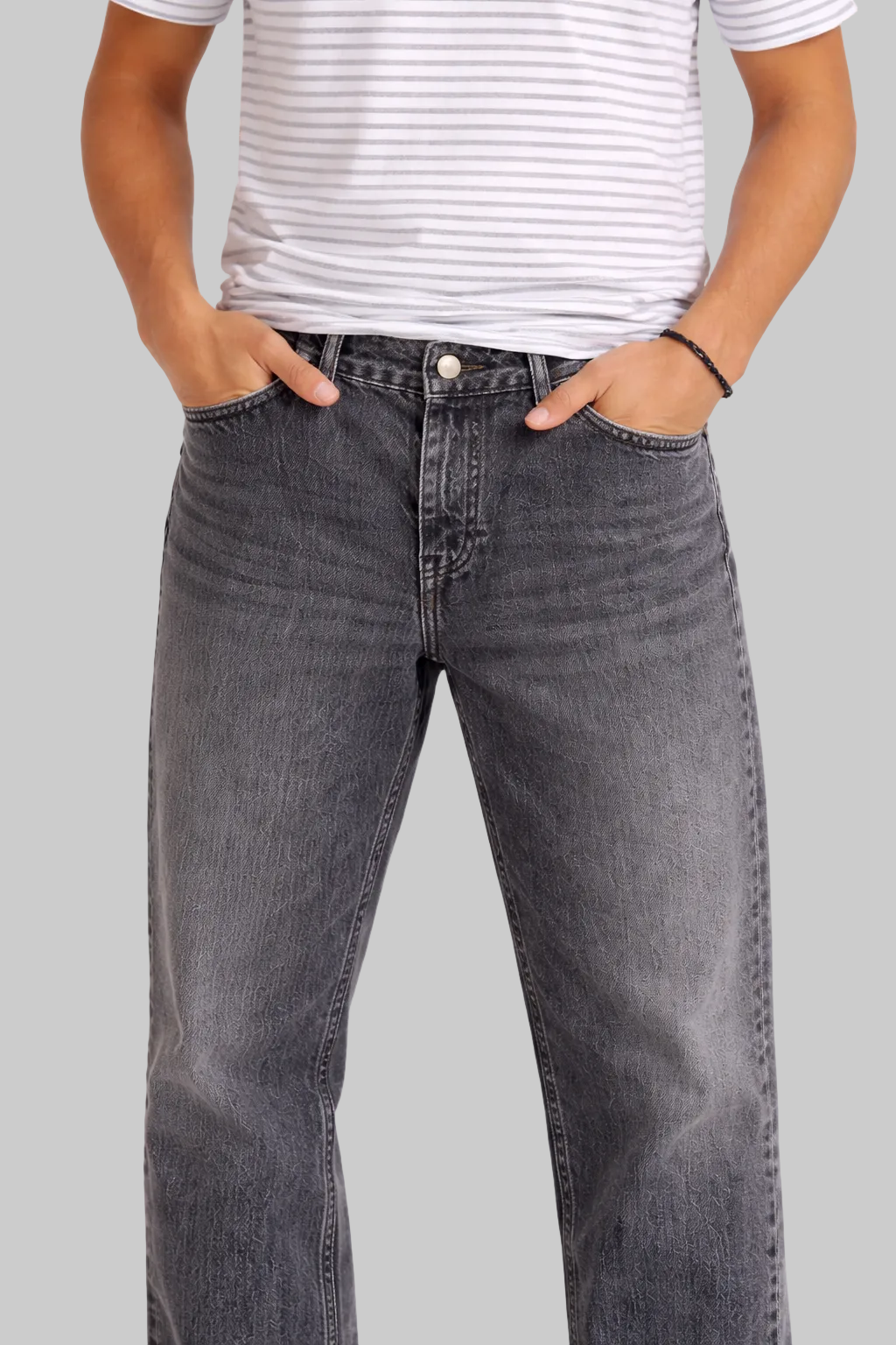 Charcoal Wash Relaxed Fit Jeans