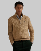 Cable Knit QuarterZip Sweater