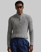 Cable Knit QuarterZip Sweater