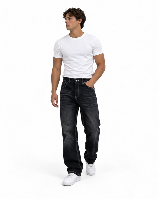 Contrast Black Denim