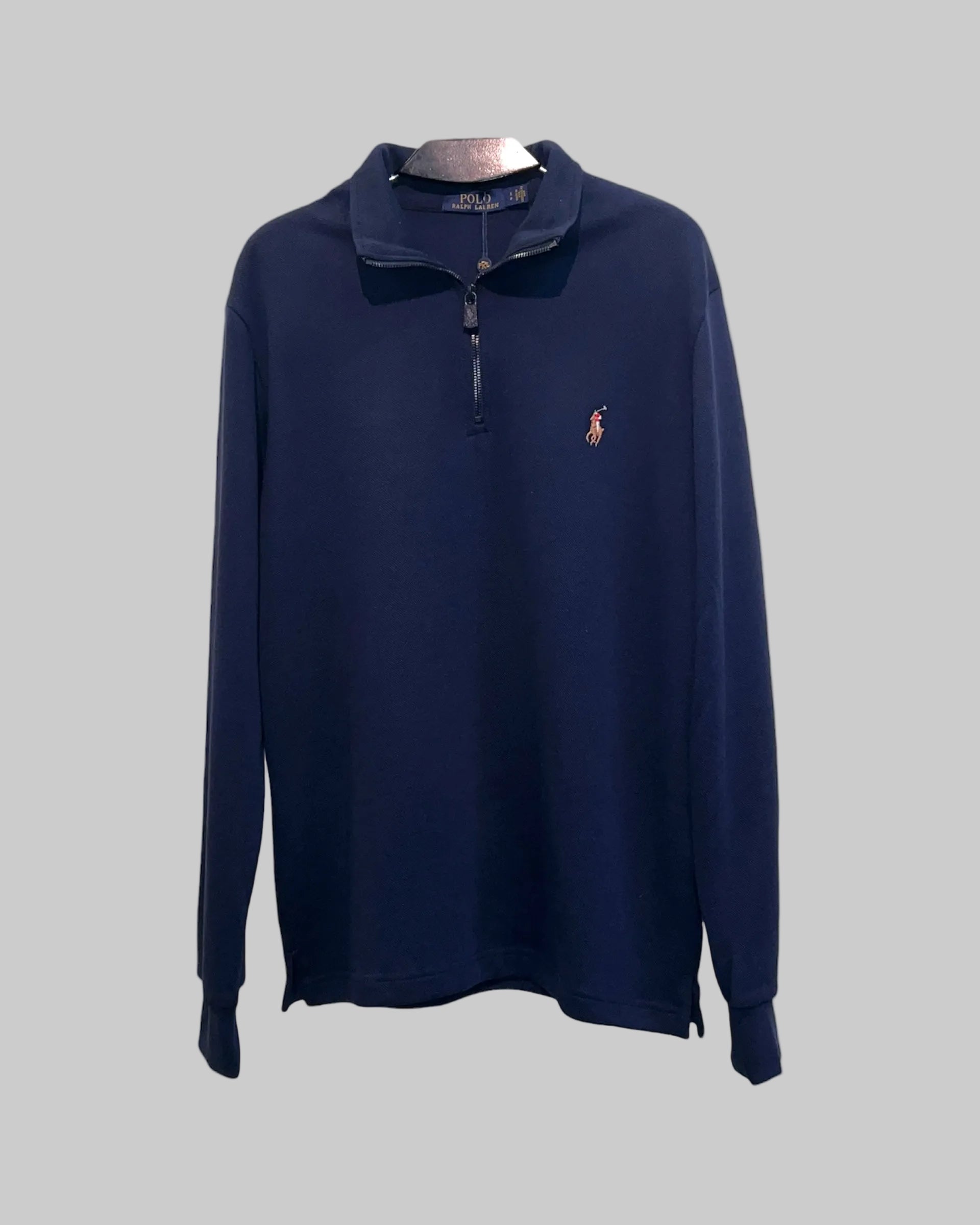 Colored Quarter-zip Polo Sweatshirt