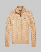 Cable Knit QuarterZip Sweater