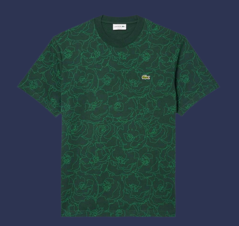 Lacoste flower print T-shirt