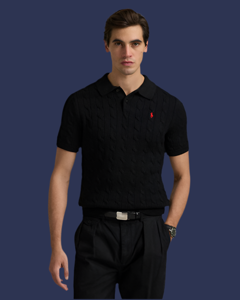 Ralph lauren cable knit shirt