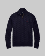 Cable Knit QuarterZip Sweater