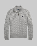 Cable Knit QuarterZip Sweater