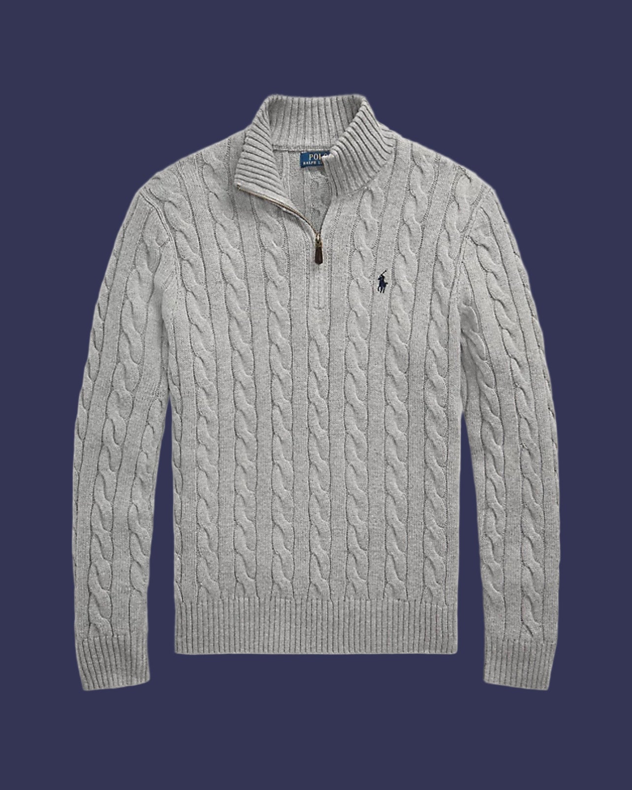 Cable Knit QuarterZip Sweater