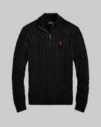 Cable Knit QuarterZip Sweater