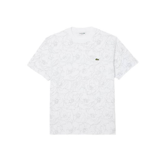 Lacoste flower print T-shirt
