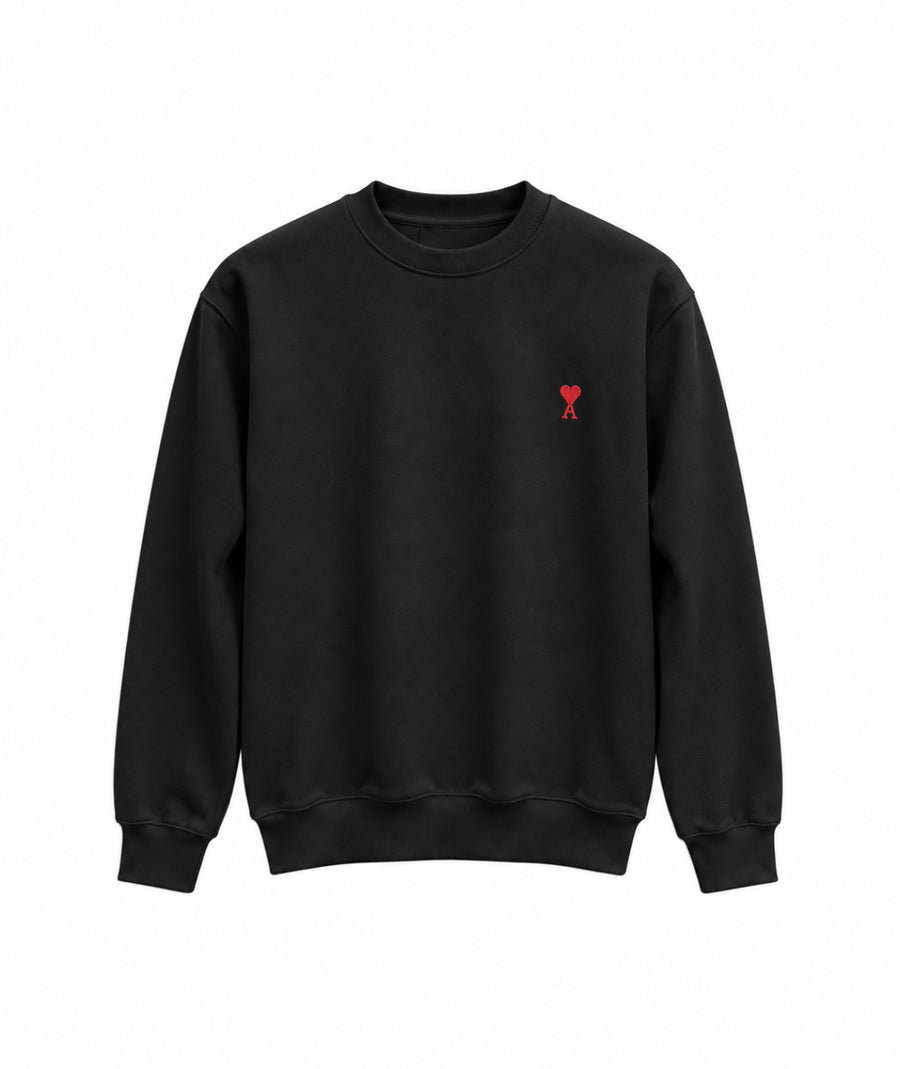 Ami Paris Cotton Sweater - Black