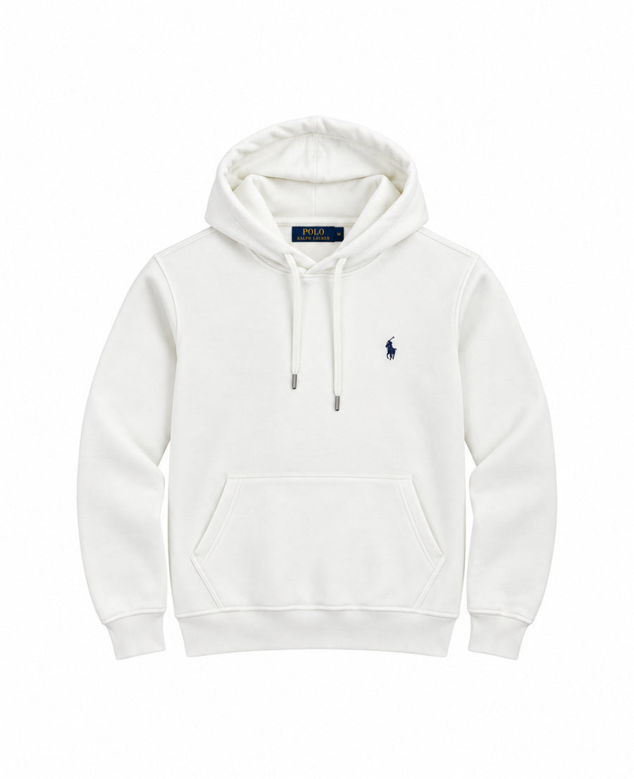 RL Cotton Hoodie - White