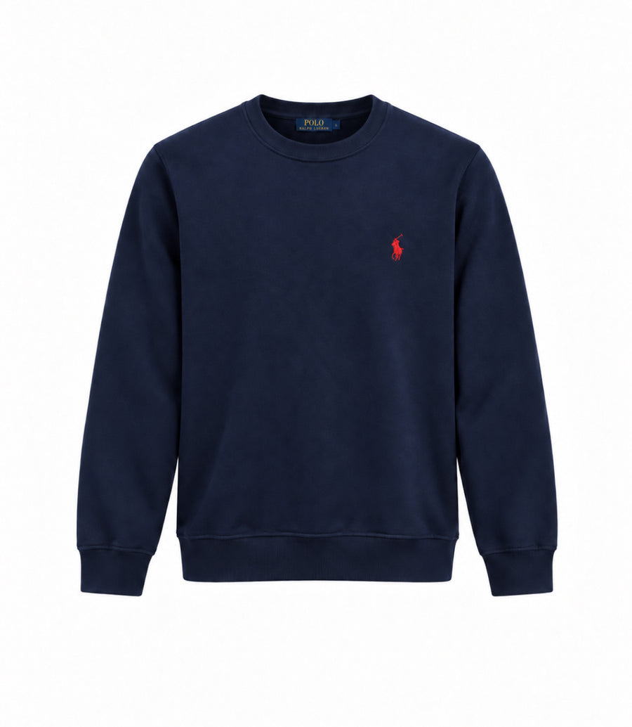 RL Basic Cotton Sweater - Navy blue