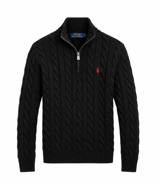 RL Cable Knit Quarter Zip