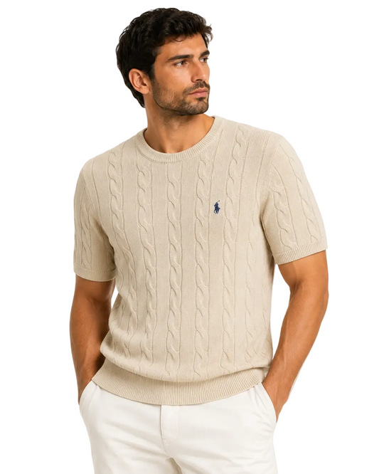 Cable Knit T-Shirt - Bold Colours