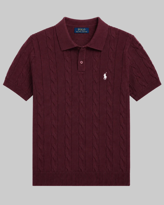 Polo Cable Knit - Bold Colours