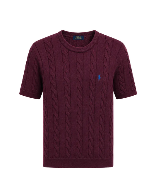 Cable Knit T-Shirt - Bold Colours